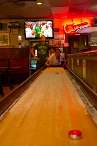 Table Shuffleboard at Bruce Park Grill by Mike Harris