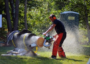 Chain Saw Demo - courtesy Goshen Fair