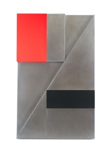 Orthogonal_Construction_15,_2010_-_Acrylic_on_Stainless_Steel_48_X_30_in