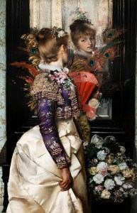 Gabriel Schachinger (1850-1912), Sweet Reflections, 1886 Oil on canvas, 51 x 31 in., Woodmere Art Museum:  Bequest of Charles Knox Smith. Photograph by Rick Echelmeyer. 