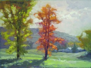 Magadini Paddock 12 x 16 oil