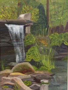 Waterfall by Roz Benedetto  Oil
