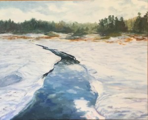 Winter Creek by Sandy Dolensky  Oil