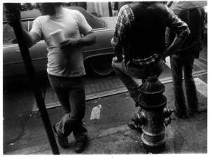 Leon Levinstein (1910-1988) Man Holding Cup, no date Gelatin silver print, 10 x 13 ¼ in. Gift of Peter and Barbara Noris, Bruce Museum Collection