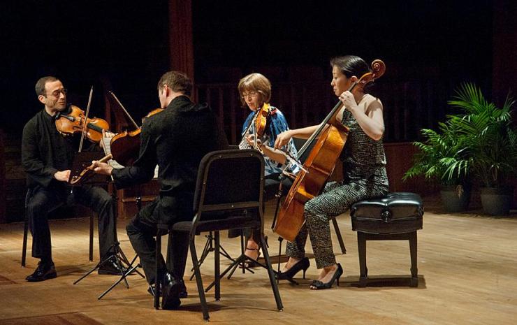 The Brentano String Quartet will perform music by Beethoven and Hayden, in a concert rebroadcast by the Norfolk Chamber Music Festival. Photo by Bruce Frisch