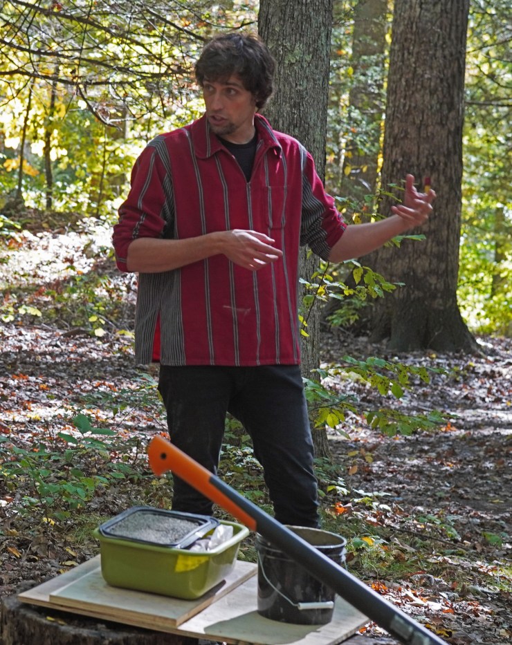 Griffin Kalin demonstrating traditional Native American Skills